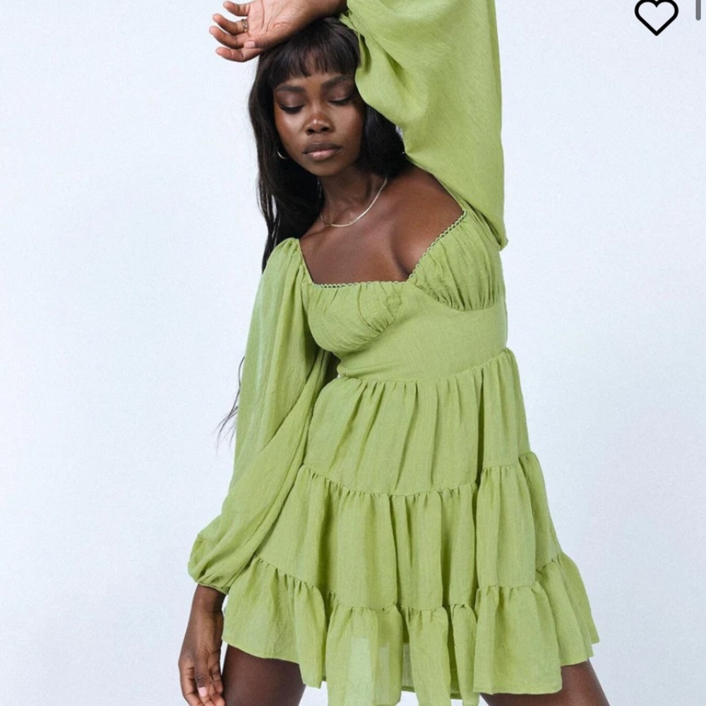 Princess Polly green long sleeve dress